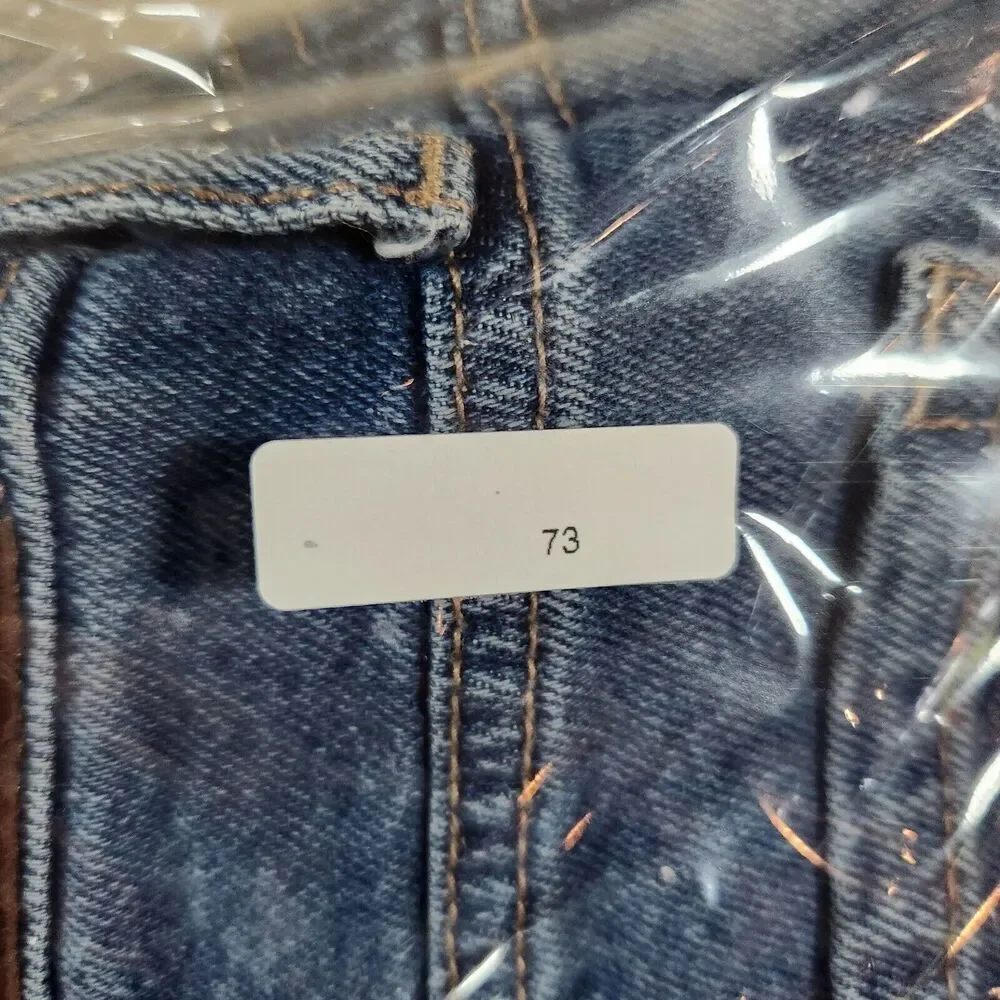 Hollister Jeans Womens W24 L27 Blue Denim High Rise Mom Jean Distressed #73